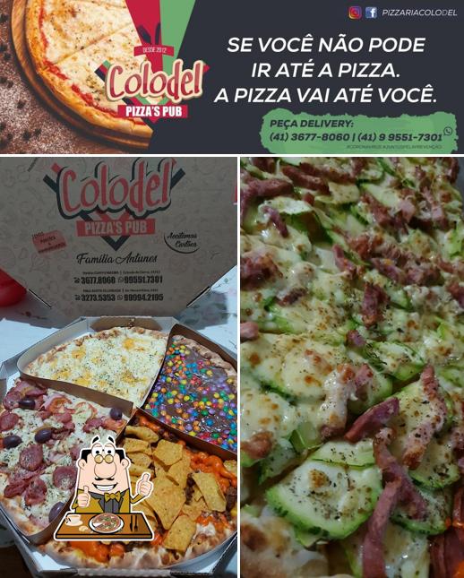 Consiga pizza no Colodel Pizza's Pub