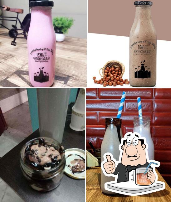The image of U Turn Milk Cocktails’s drink and food