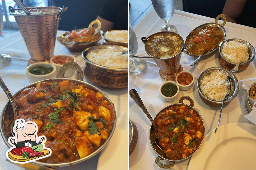 Taj Indian Cuisine serves meat meals