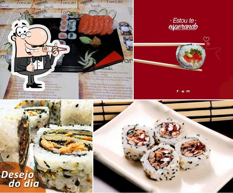 Escolha diferentes opções de sushi