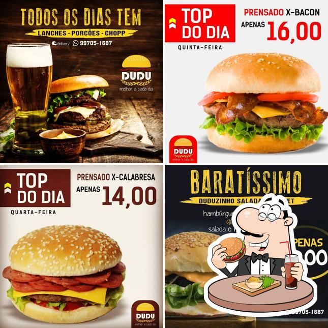 Consiga um hambúrguer no Dudu Lanches