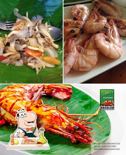 Order seafood at Aboy's Restaurant