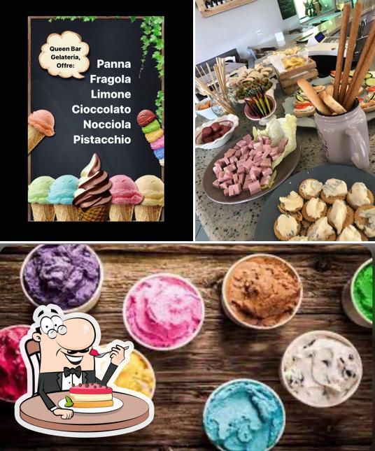 Queen Bar Gelateria serve un'ampia varietà di dolci