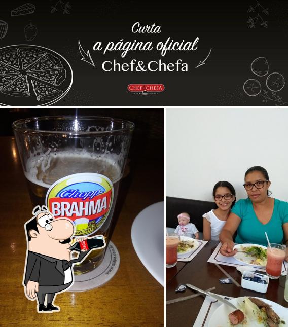 A imagem a Chef & Chefa’s bebida e quadro-negro