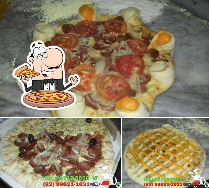 Peça diferentes variedades de pizza