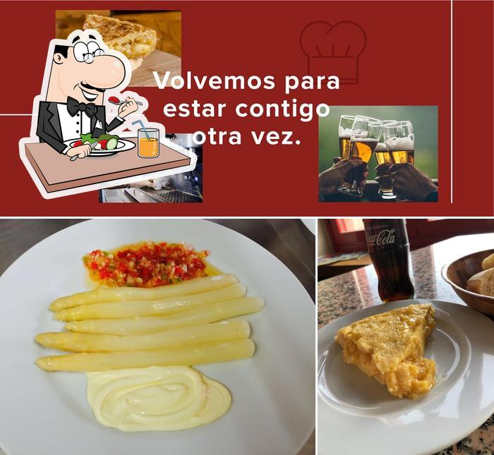 This is the image depicting food and beer at Restaurante Doro