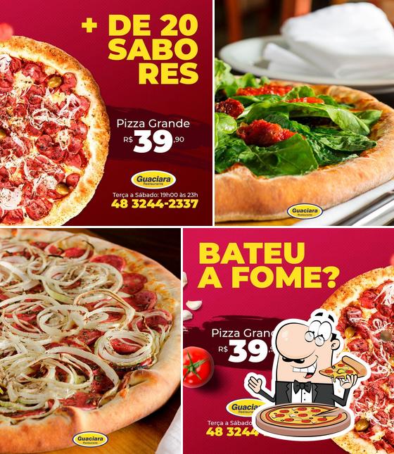 Peça pizza no Guaciara Restaurante e Eventos