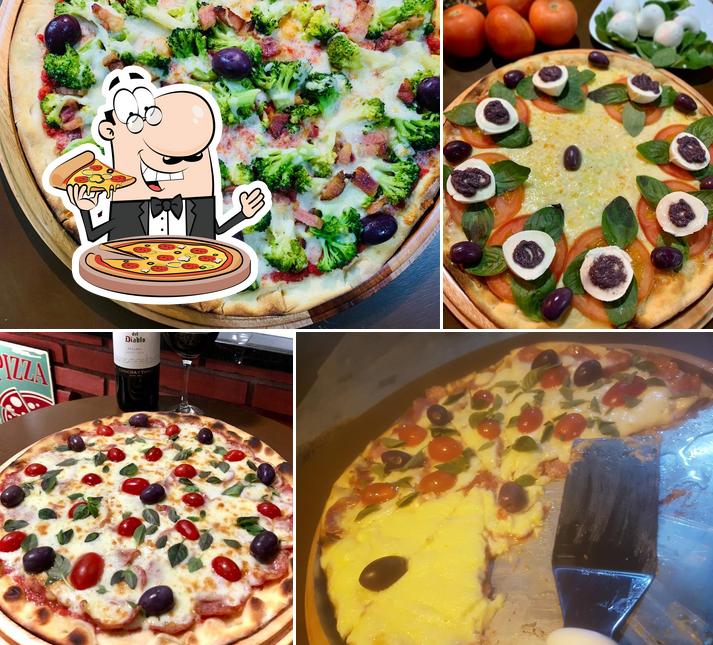 Consiga diferentes variedades de pizza