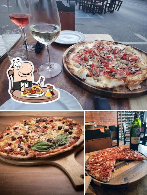 Get pizza at Wineology