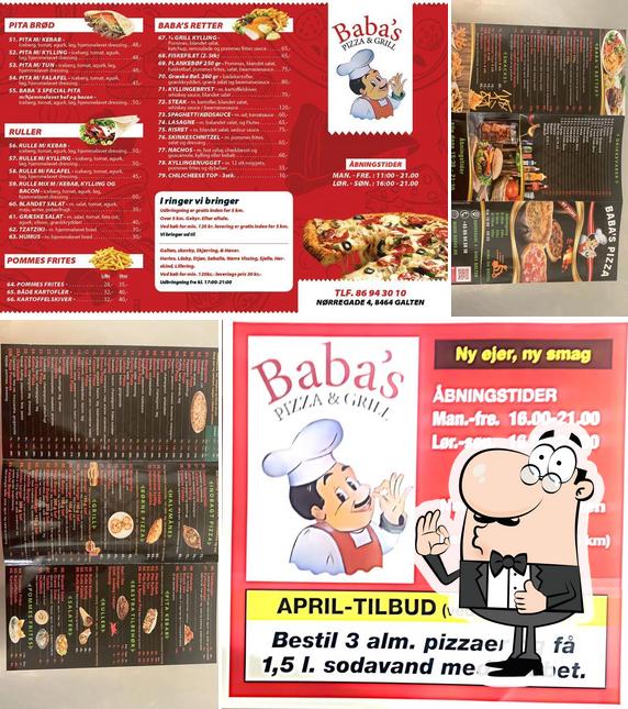 Babas Pizza & pizzeria, Galten - Restaurant menu and