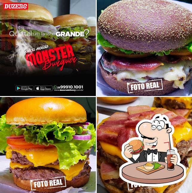 Experimente um hambúrguer no Duzero Delivery Food