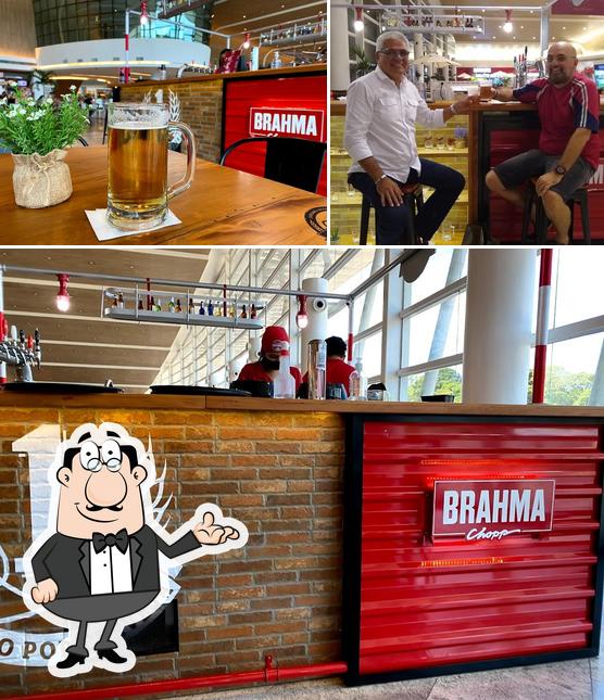 A ilustração do Shopping Bosque Grão-Pará’s interior e cerveja