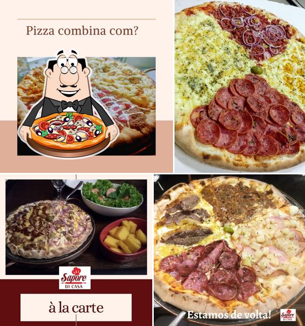 No Pizzaria Sapore Di Casa, você pode desfrutar de pizza