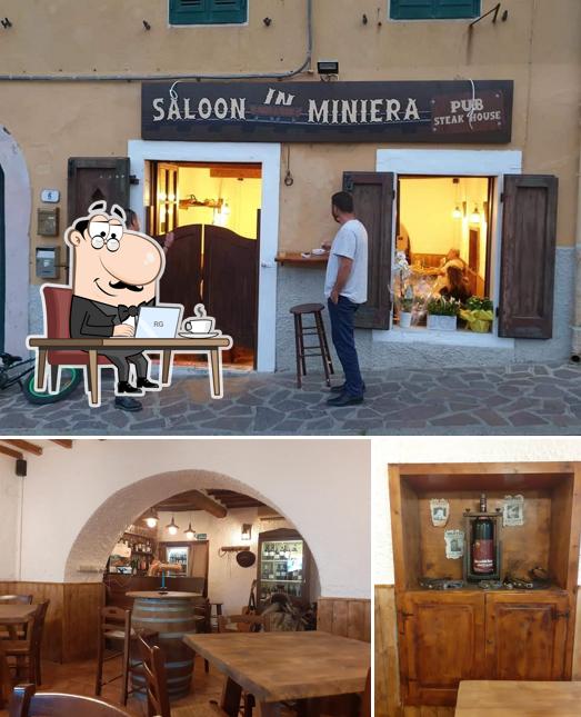 Gli interni di Trattoria Saloon in Miniera