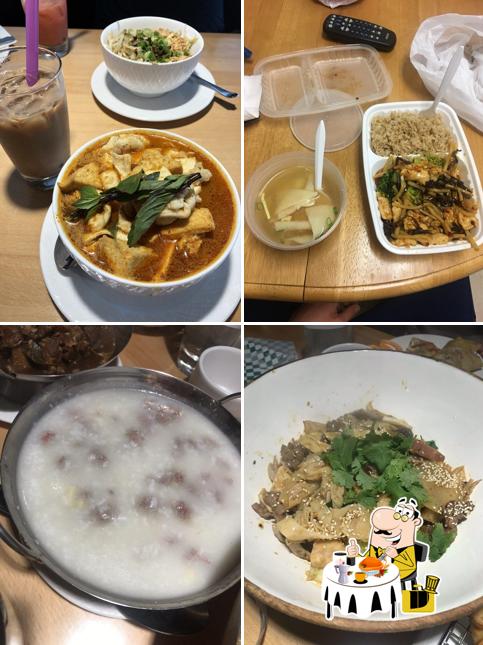 Food at Light Bulb Asian Cafe