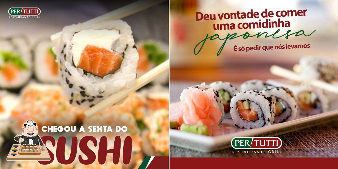 Presenteie-se com sushi no restaurante per tutti