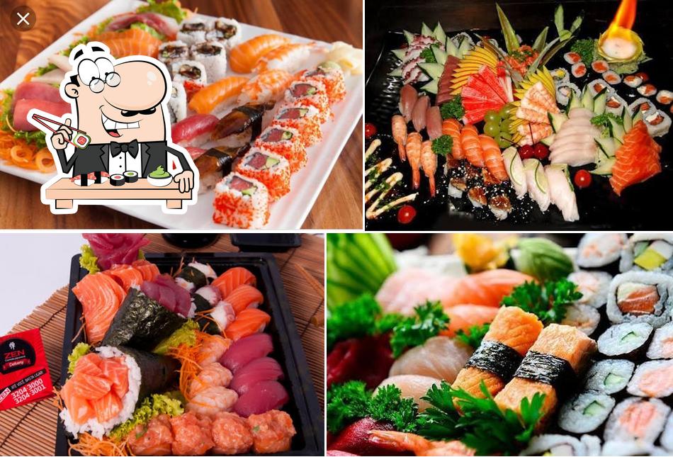 Rolos de sushi são disponibilizados no Kyara Sushi Delivery