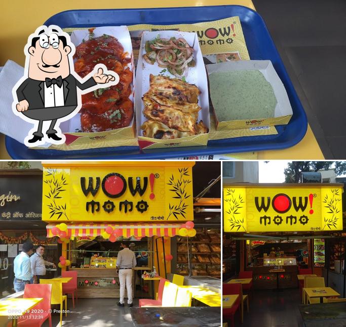 This is the photo showing interior and food at Wow! Momo