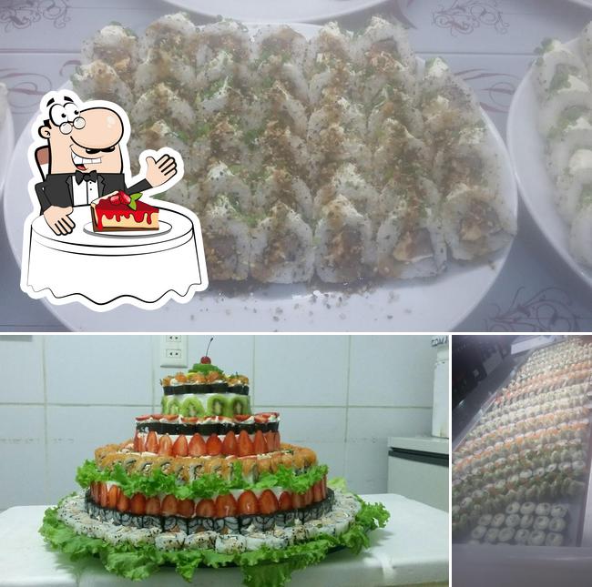 Sushi Deliveri serve uma escolha de pratos doces