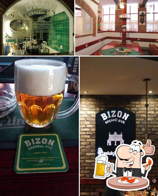 Bizon Urquell Pub serviert eine Mehrzahl Biere