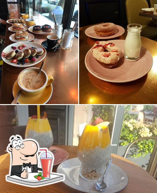 Enjoy a drink at Holy Donut