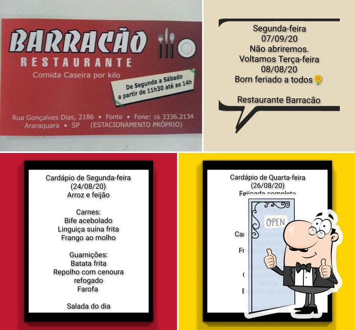 Look at the pic of Barracão Restaurante