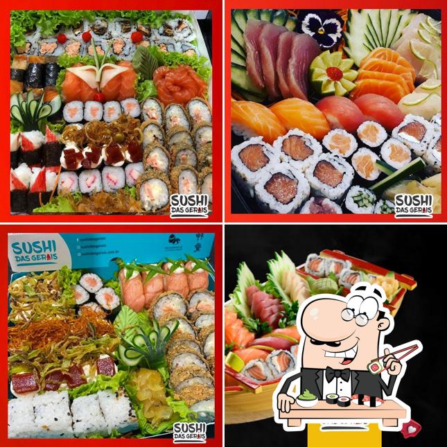 Rolos de sushi são oferecidos por SushicamBetim