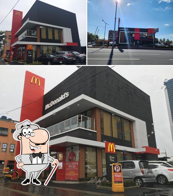 La parte exterior de McDonald's