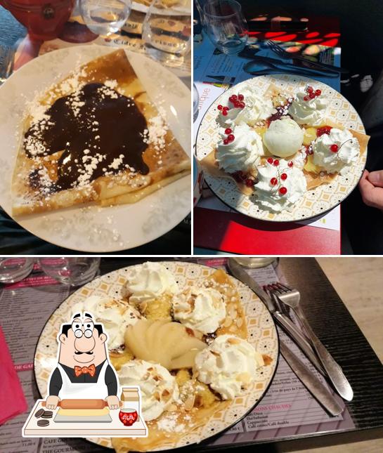 Crêperie L'Hermine sert une variété de plats sucrés