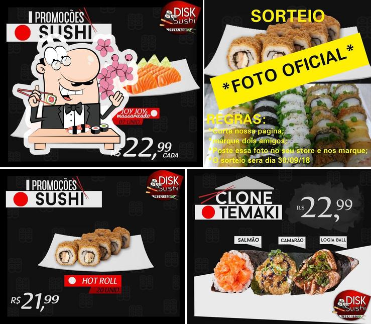 Prove diversas opções de sushi