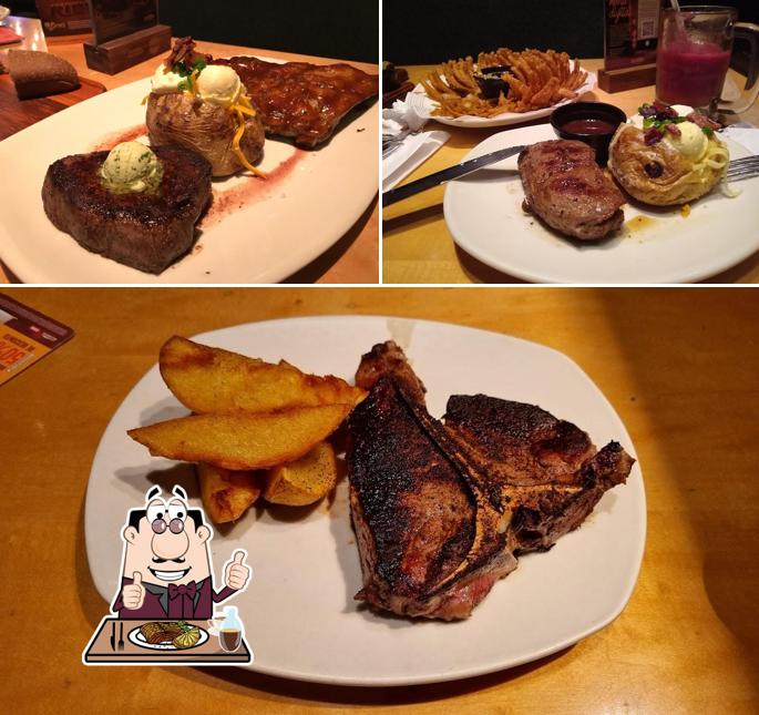 Restaurante Outback Steakhouse serve pratos de carne