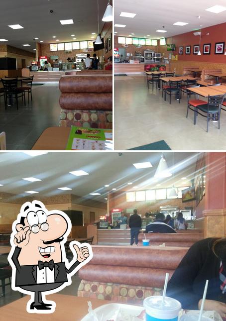 O interior do Subway