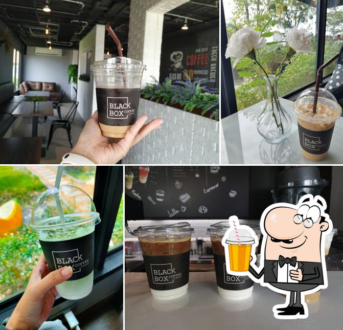 Enjoy a beverage at Black Box Coffee