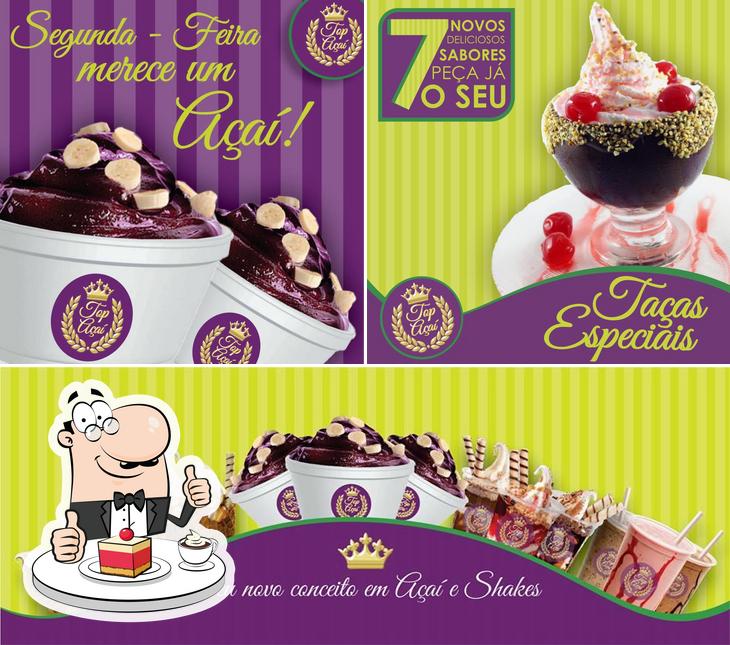 Top Açaí oferece uma variedade de pratos doces