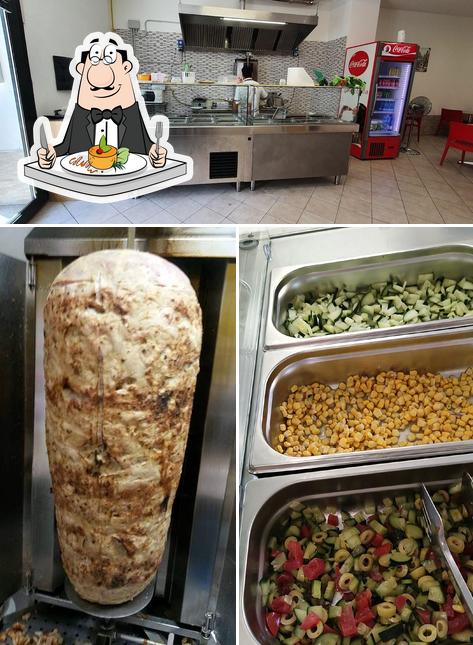 Guarda la immagine che raffigura la cibo e interni di doner kebab