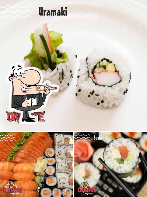 Escolha diferentes opções de sushi