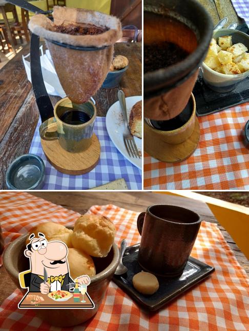 Comida em Jardins de Barro Atelier de Cerâmica e Café