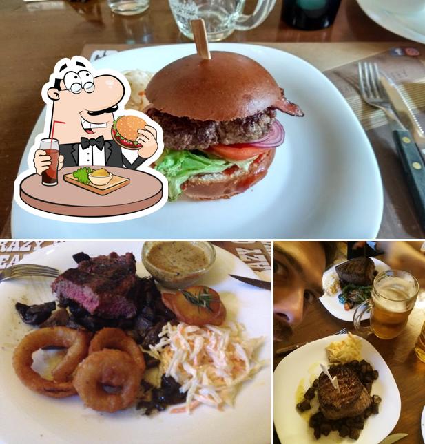 Try out a burger at Crazy Cow Steakhouse