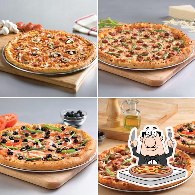 Try out pizza at Domino's Pizza