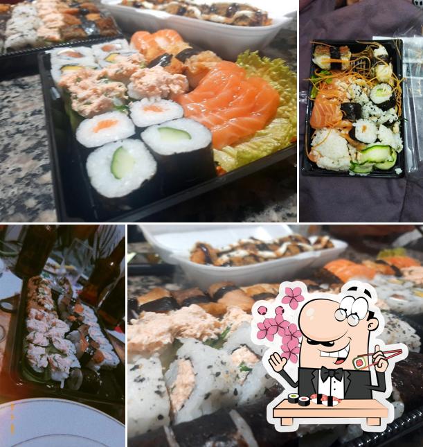 Peça diferentes opções de sushi