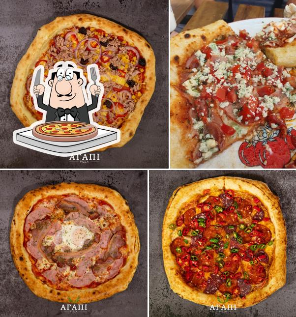 A Agapi pizza, vous pouvez prendre des pizzas