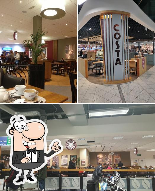 The interior of Costa Coffee