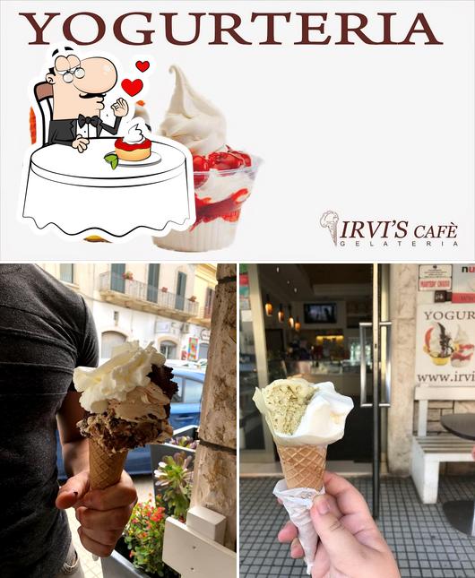 Irvi's Gelateria propone un'ampia varietà di dolci