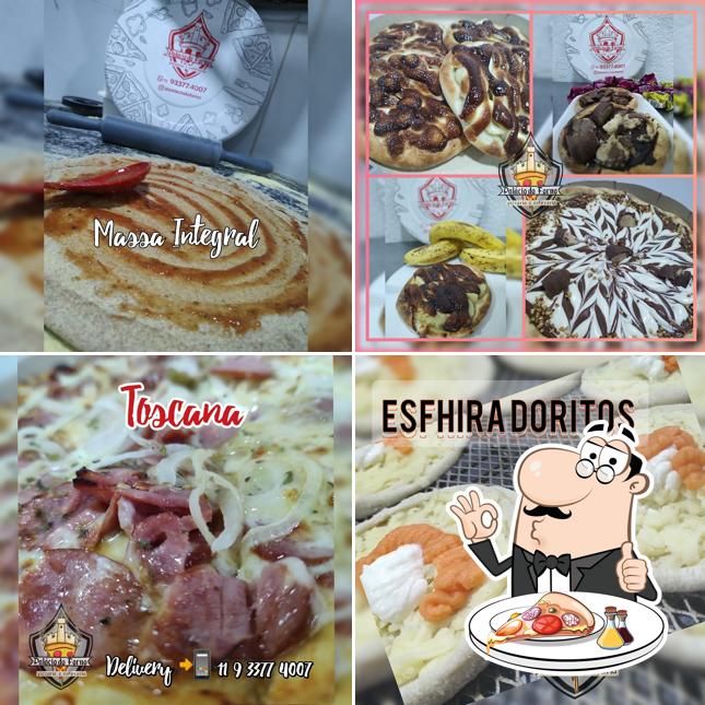 Escolha diferentes variedades de pizza