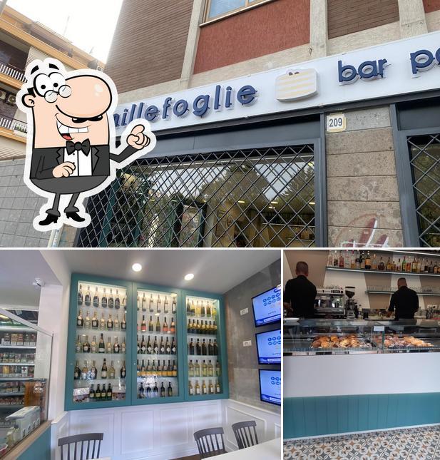 Tra le diverse cose da Millefoglie - Bar Pasticceria Gelateria Tabaccheria si possono trovare la esterno e interni