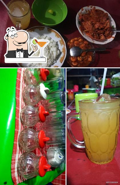 The photo of drink and food at Sedap Malam Seafood