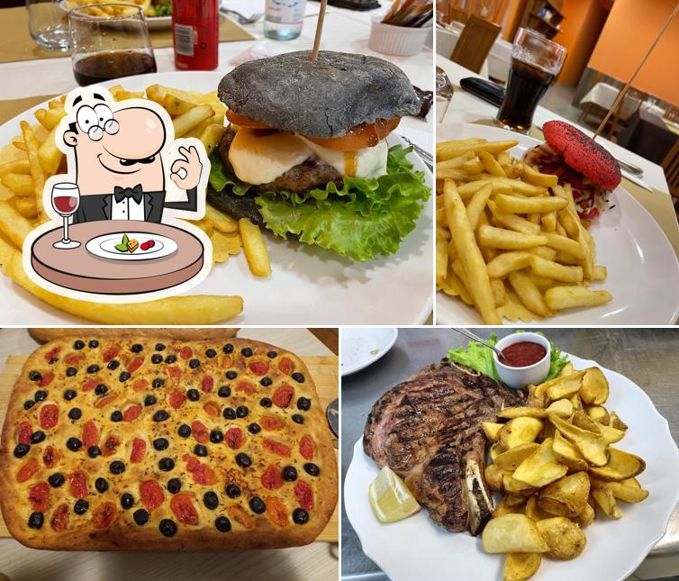 Hamburger, patatine fritte e bistecca al Trattoria Antichi Sapori