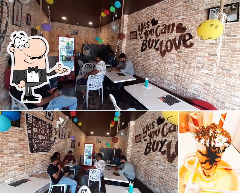 Among various things one can find interior and food at Cafe chocolicious