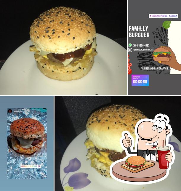 Consiga um hambúrguer no Familly Burguer