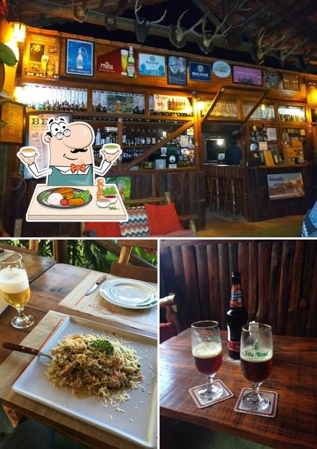 Entre diferentes coisas, comida e balcão de bar podem ser encontrados no Bier Garten